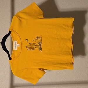Yellow Western Cropped Tee